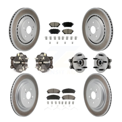 Kit de plaquettes de Rotor de frein, roulement de moyeu avant et arrière (10 pièces) pour Toyota Highlander AW