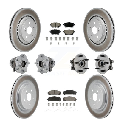 Kit de plaquettes de Rotor de frein, roulement de moyeu avant et arrière (10 pièces) pour Toyota Highlander FW