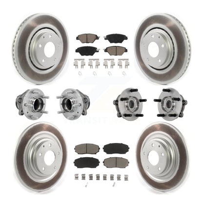 Kit de plaquettes de rotor de frein, roulement de moyeu avant et arrière (10 pièces) pour Mazda CX-9 FW 16-21
