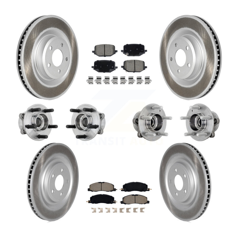 Kit de plaquettes de Rotor de frein revêtues de roulement de moyeu avant et arrière (10 pièces) pour Lincoln Aviator AW