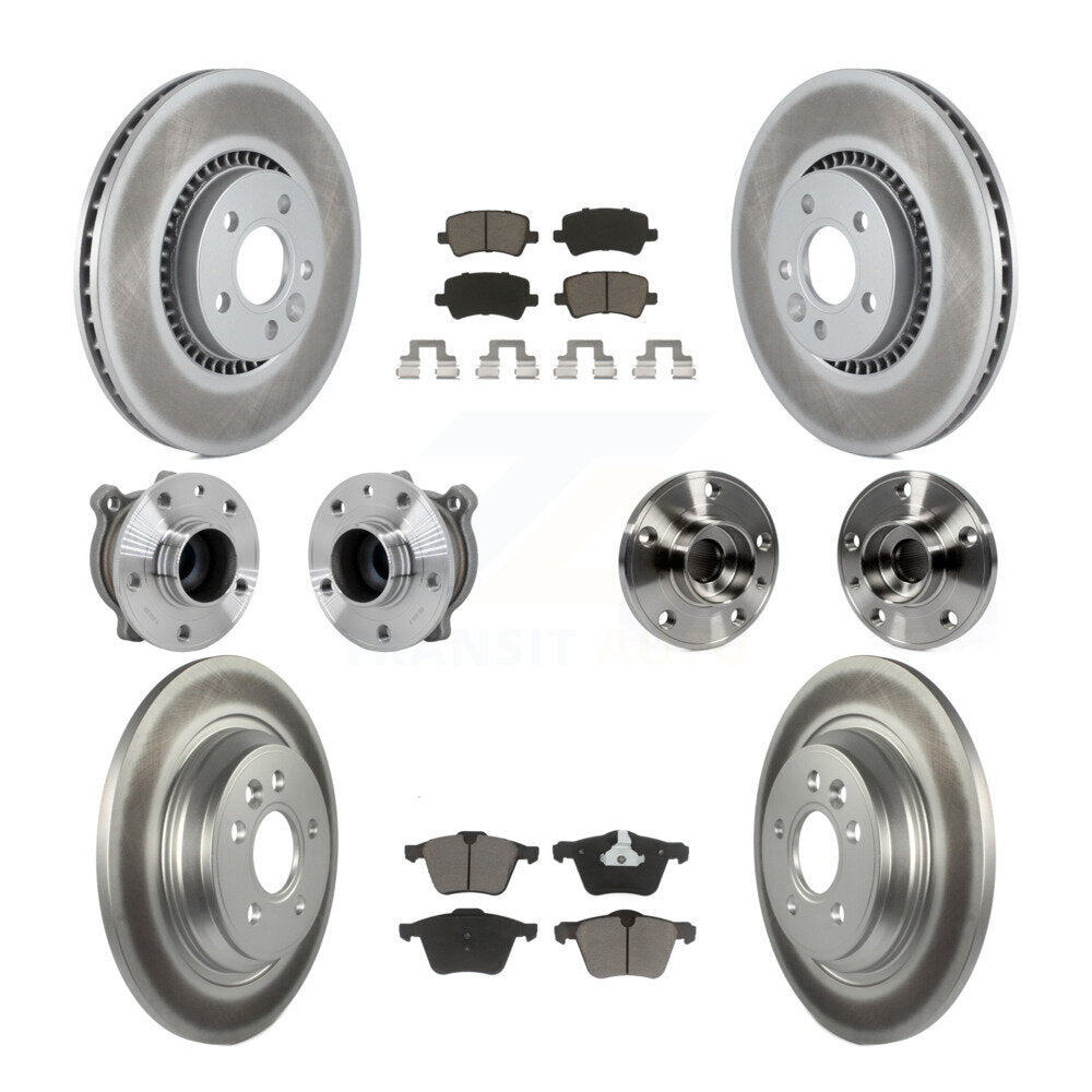 Kit de plaquettes de rotor de frein à disque revêtues de roulement de moyeu avant et arrière (10 pièces) pour Volvo S60 V7
