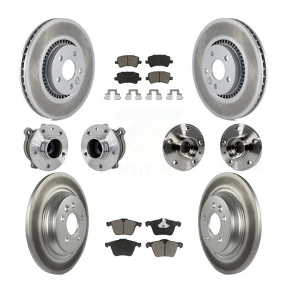 Kit de plaquettes de rotor de frein à disque revêtues de roulement de moyeu avant et arrière (10 pièces) pour Volvo S60 V7