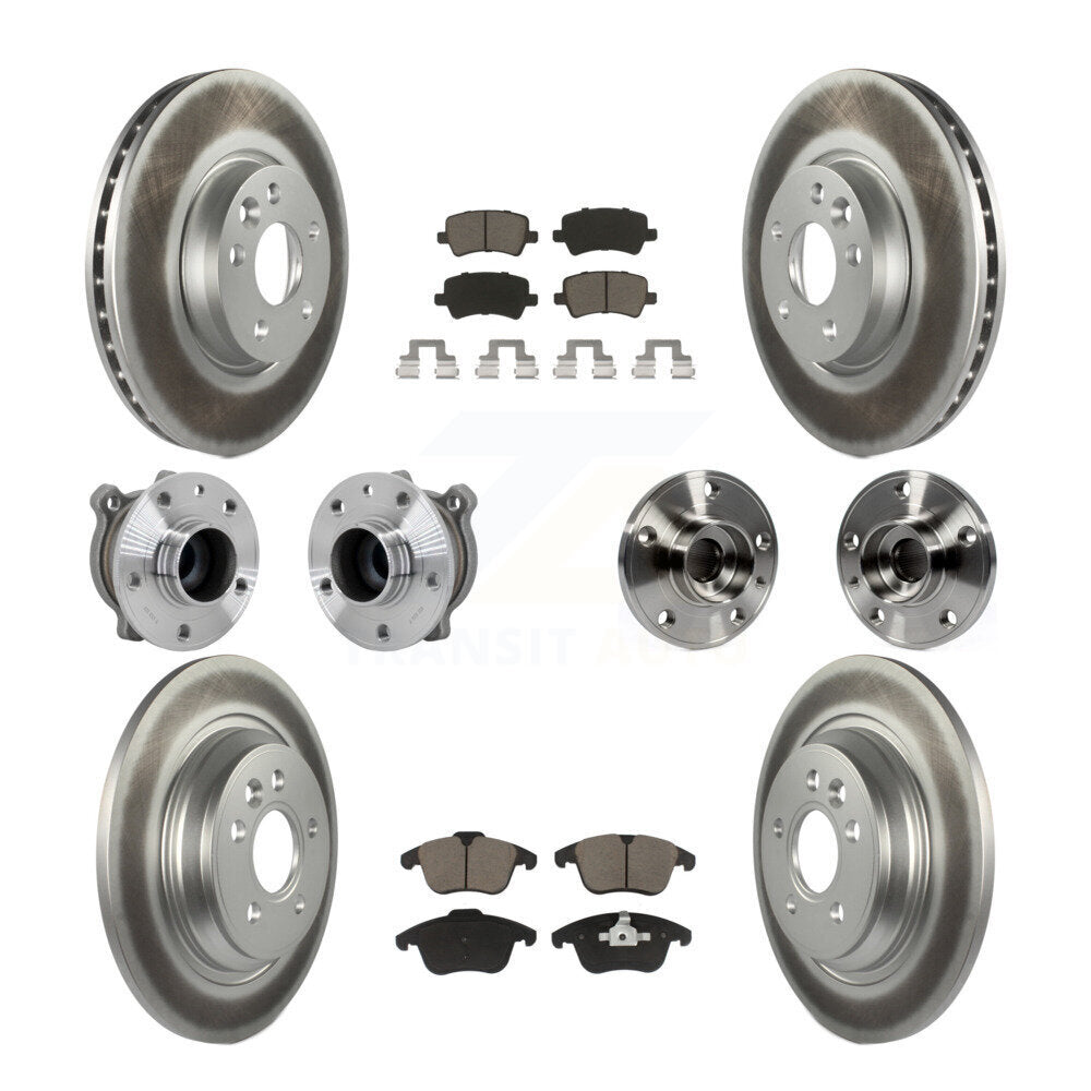Kit de plaquettes de rotor de frein revêtues de roulement de moyeu avant et arrière (10 pièces) pour Volvo S60 FW 13-14