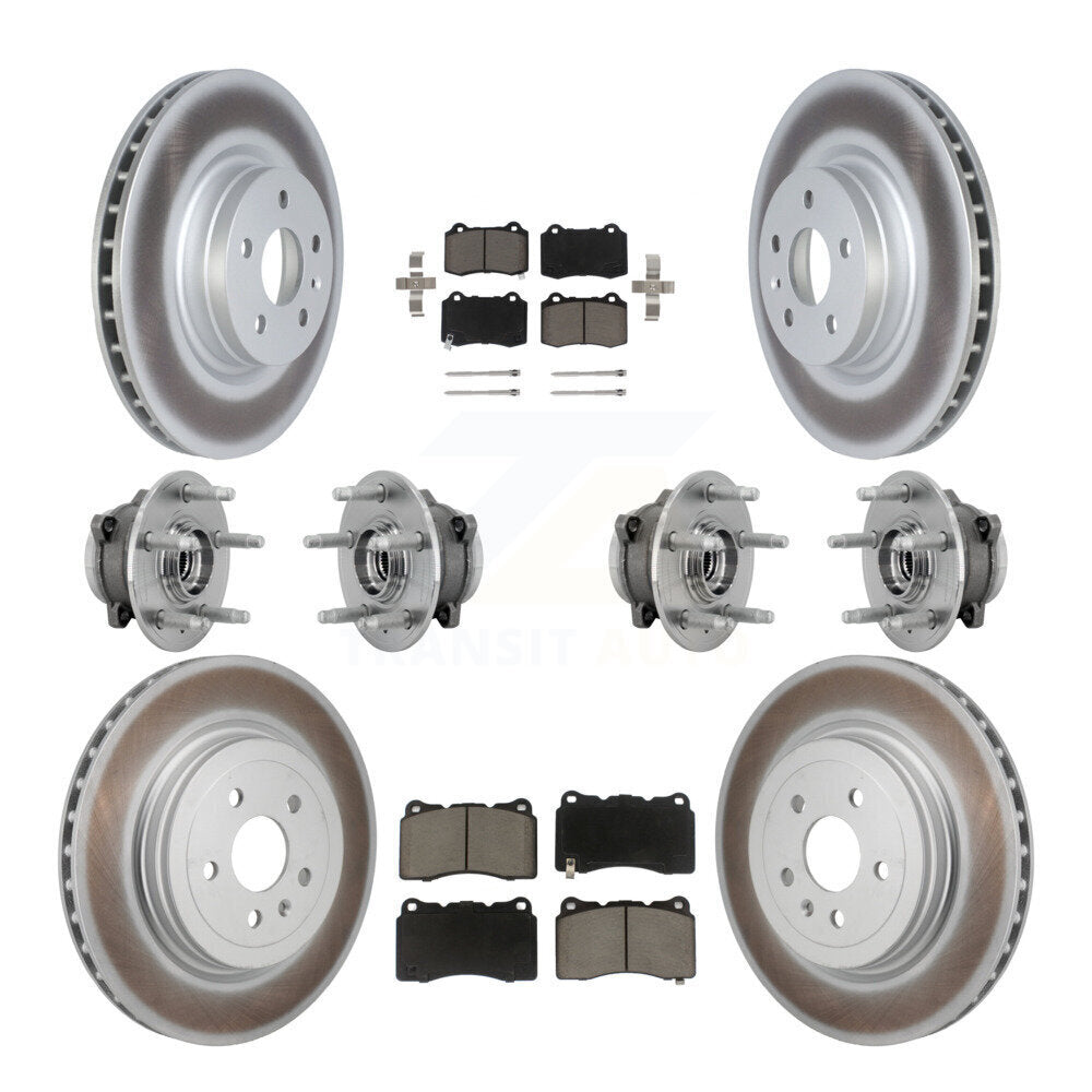 Kit de rotors et plaquettes de frein à disque revêtus de roulements de moyeu avant et arrière (10 pièces) pour Tesla
