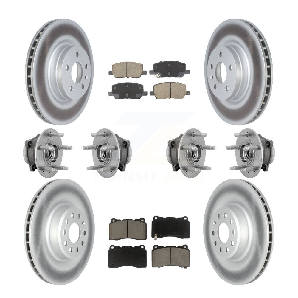 Kit de plaquettes de rotor de frein revêtues de roulement de moyeu avant et arrière (10 pièces) pour Tesla X 2017 – 2019