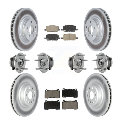 Kit de plaquettes de rotor de frein revêtues de roulement de moyeu avant et arrière (10 pièces) pour Tesla X 2017 – 2019