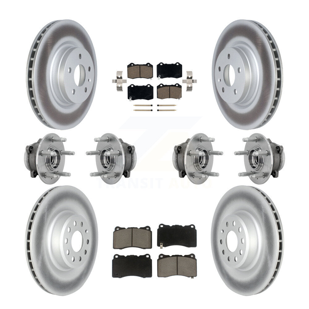 Kit de plaquettes de rotor de frein revêtues de roulement de moyeu avant et arrière (10 pièces) pour Tesla X 2017 – 2019