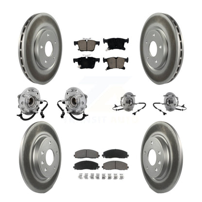 Kit de rotor et de plaquettes de frein revêtus de roulement de moyeu avant et arrière (10 pièces) pour Chrysler Pacific