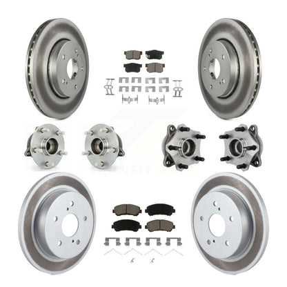 Kit de plaquettes de rotor de frein enduites de roulement de moyeu avant et arrière (10 pièces) pour Suzuki Kizashi AW
