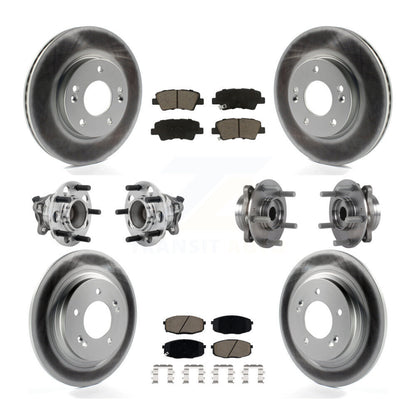 Kit de plaquettes de rotor de frein enduites de roulement de moyeu avant et arrière (10 pièces) pour Hyundai Elantra G