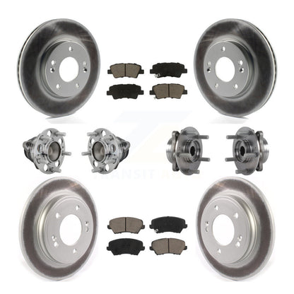 Kit de rotors et plaquettes de frein revêtus de roulement de moyeu avant et arrière (10 pièces) pour Hyundai Veloste