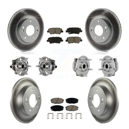 Kit de rotor et de plaquettes de frein à disque revêtus de roulement de moyeu avant et arrière (10 pièces) pour Hyundai Kon