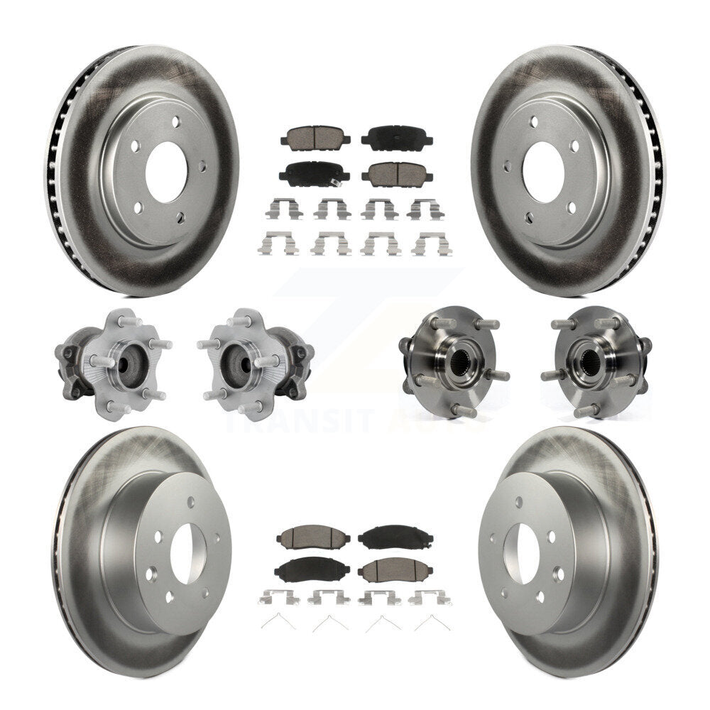 Kit de plaquettes de rotor de frein, roulement de moyeu avant et arrière (10 pièces) pour Nissan LEA 2011 – 2012