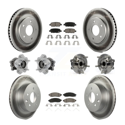 Kit de plaquettes de rotor de frein, roulement de moyeu avant et arrière (10 pièces) pour Nissan LEA 2011 – 2012