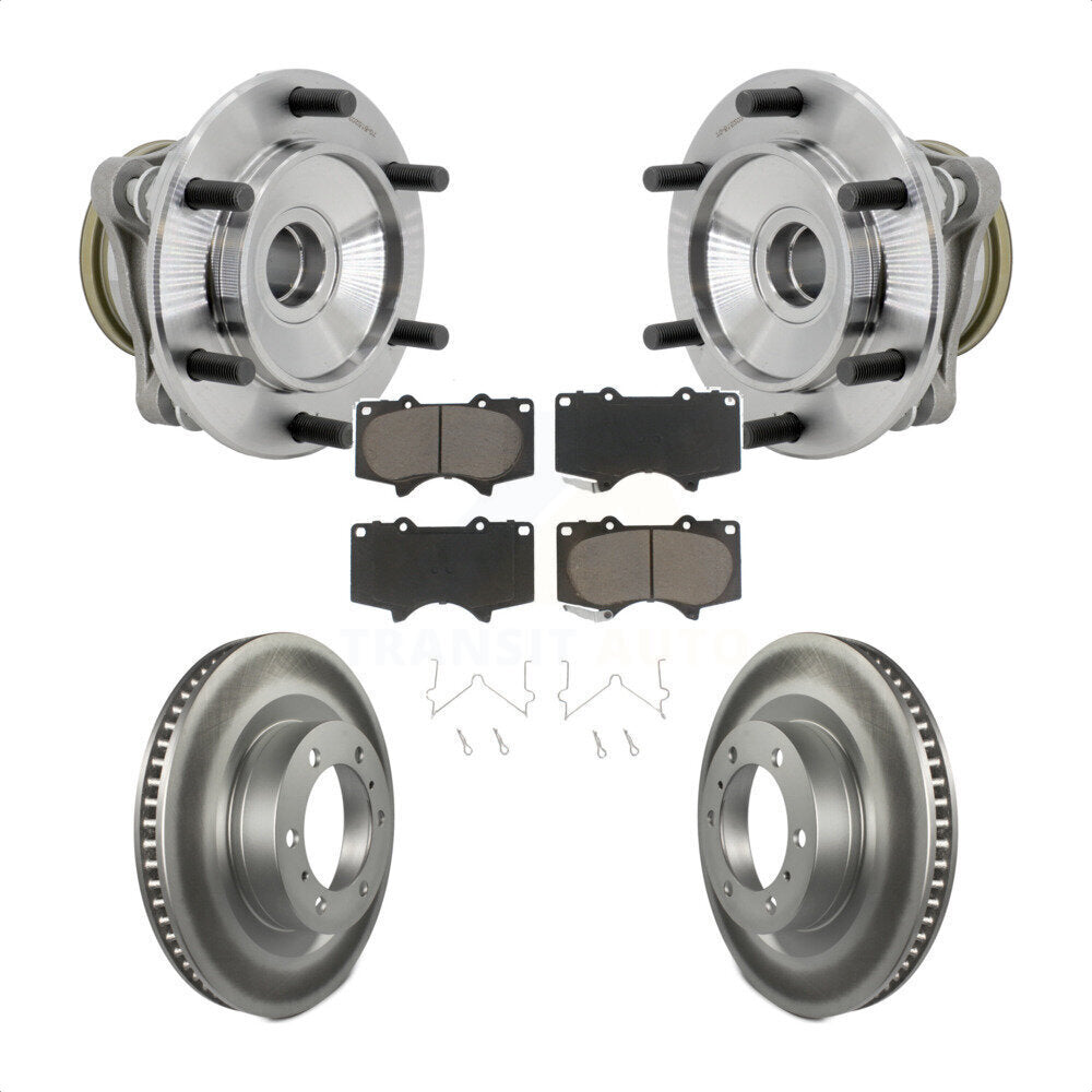Kit de rotor et de plaquettes de frein revêtus de roulement de moyeu avant, pour Toyota 4Runner RW 2010 – 2021