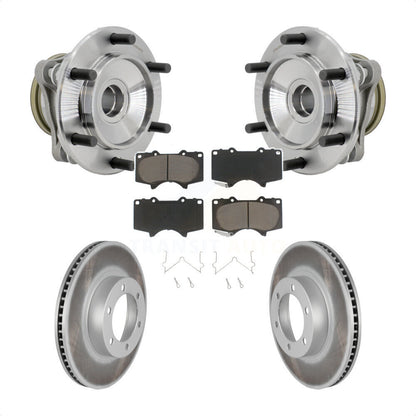 Ensemble de roulement de moyeu avant, Rotor de frein enduit et Kit de plaquettes pour Toyota 4Runner RW