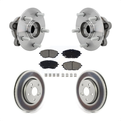 Kit de rotors et plaquettes de frein à disque enduits d'assemblage de roulement de moyeu avant pour Toyota C-H