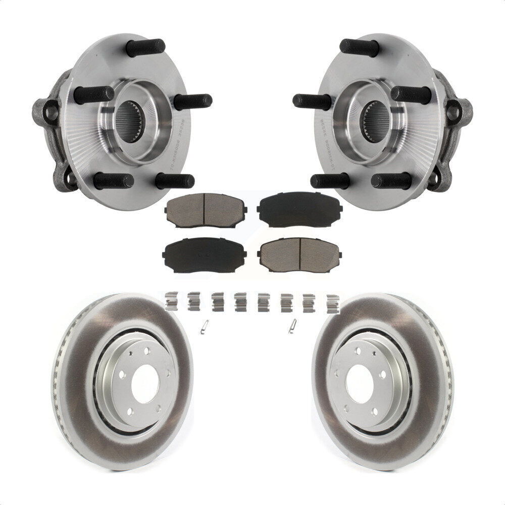 Ensemble de roulement de moyeu avant, Rotor de frein et Kit de plaquettes revêtus pour Mazda CX-2016 – 2023