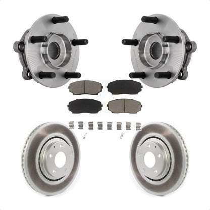 Ensemble de roulement de moyeu avant, Rotor de frein et Kit de plaquettes revêtus pour Mazda CX-2016 – 2023