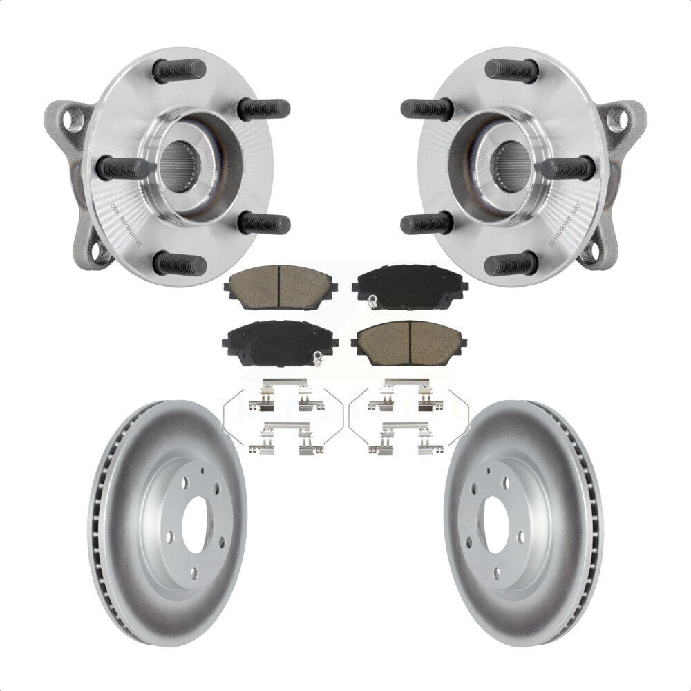 Kit de plaquettes de rotor de frein enduites d'assemblage de roulement de moyeu avant pour Mazda CX-3 2020 – 2022
