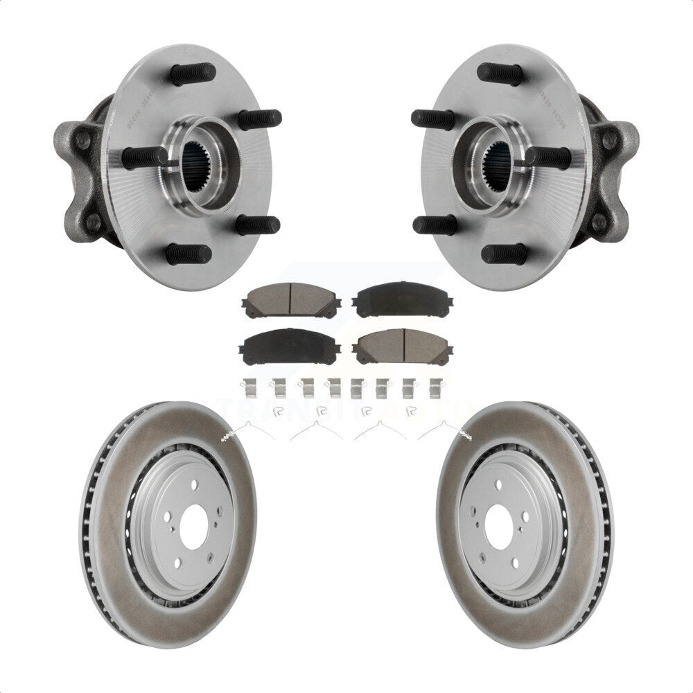 Kit de rotor et de plaquettes de frein revêtus de roulement de moyeu avant, pour Toyota Highlande 2020 – 2022