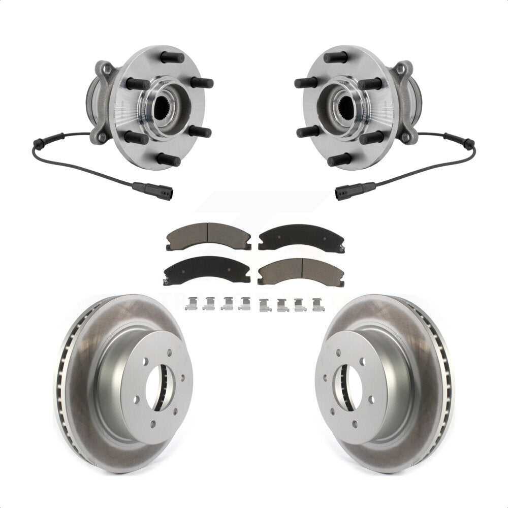 Ensemble de roulement de moyeu avant, Rotor de frein à disque revêtu et Kit de plaquettes pour Nissan TITAN X