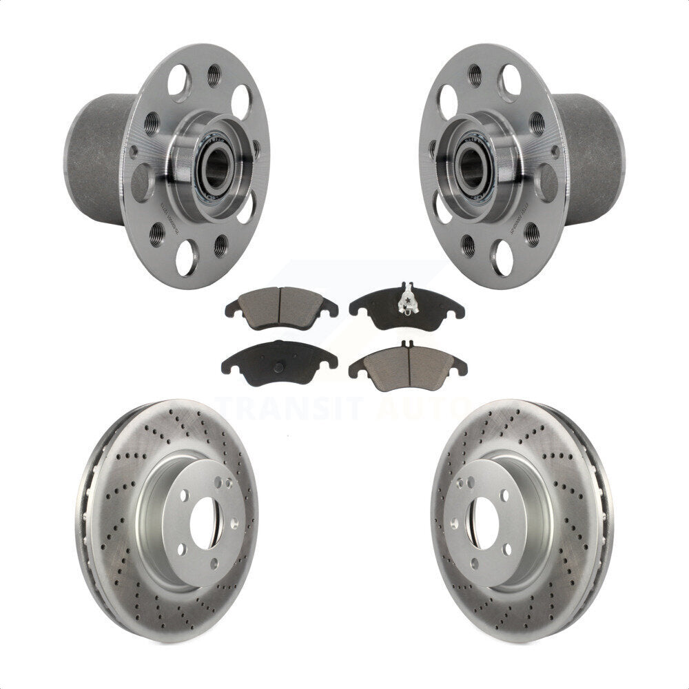 Kit de Rotor et plaquettes de frein revêtus de roulement de moyeu avant, pour Mercedes-Benz E350 E400 E25