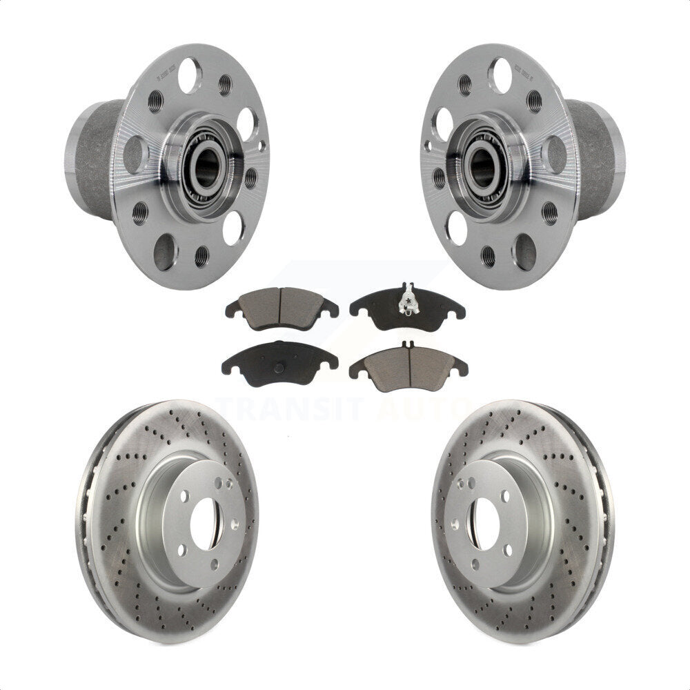 Kit de Rotor et plaquettes de frein revêtus de roulement de moyeu avant, pour Mercedes-Benz E350 C350 C30