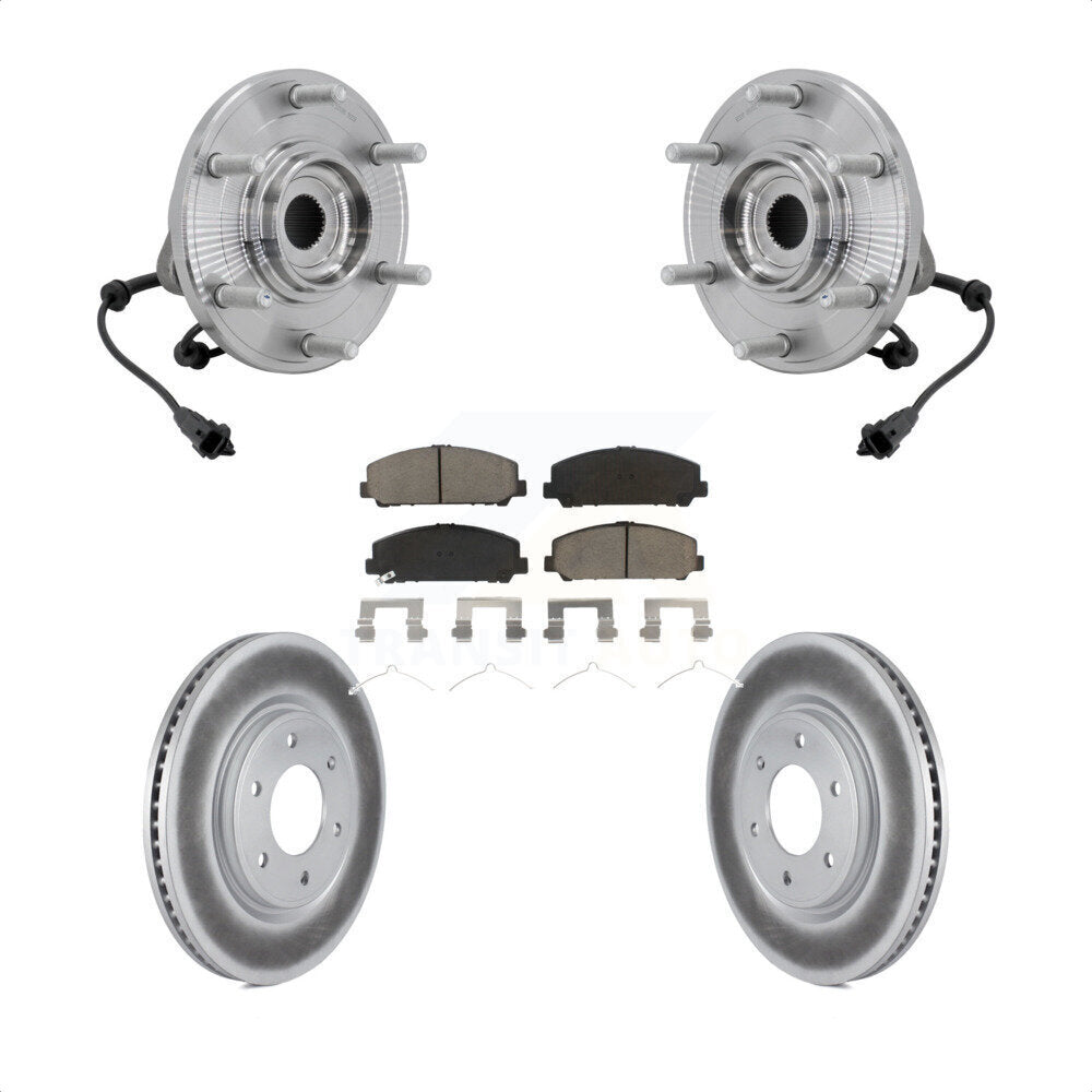 Kit de plaquettes de Rotor de frein à disque revêtu de roulement de moyeu avant, pour Nissan TITAN 4W 2017 – 2023