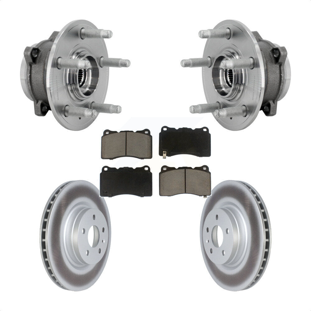 Kit de rotors et plaquettes de frein à disque enduits d'assemblage de roulement de moyeu avant pour Tesla S X