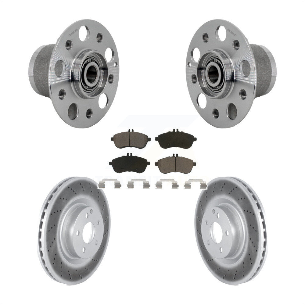 Ensemble de roulement de moyeu avant, Rotor de frein enduit et Kit de plaquettes pour Mercedes-Benz C25