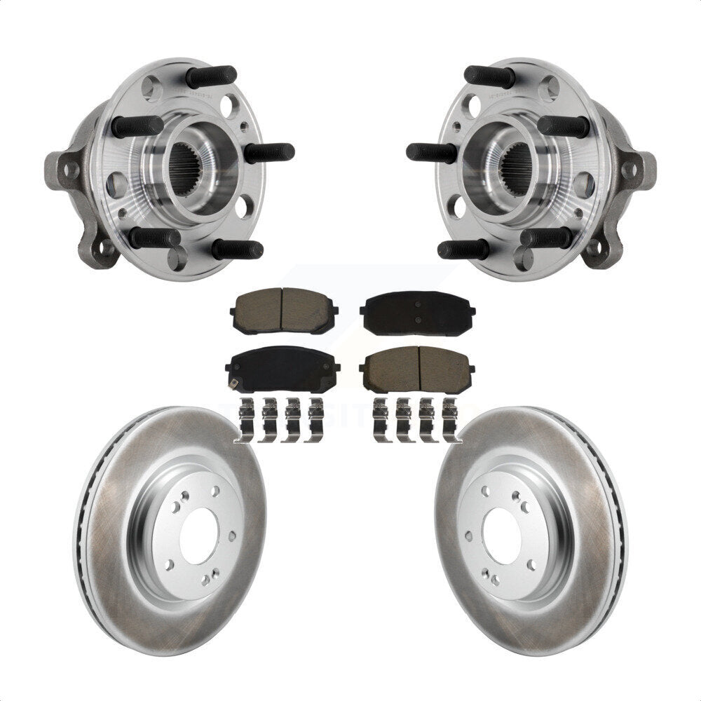 Kit de plaquettes de Rotor de frein enduites d'assemblage de roulement de moyeu avant, pour Hyundai Sonata Kia K