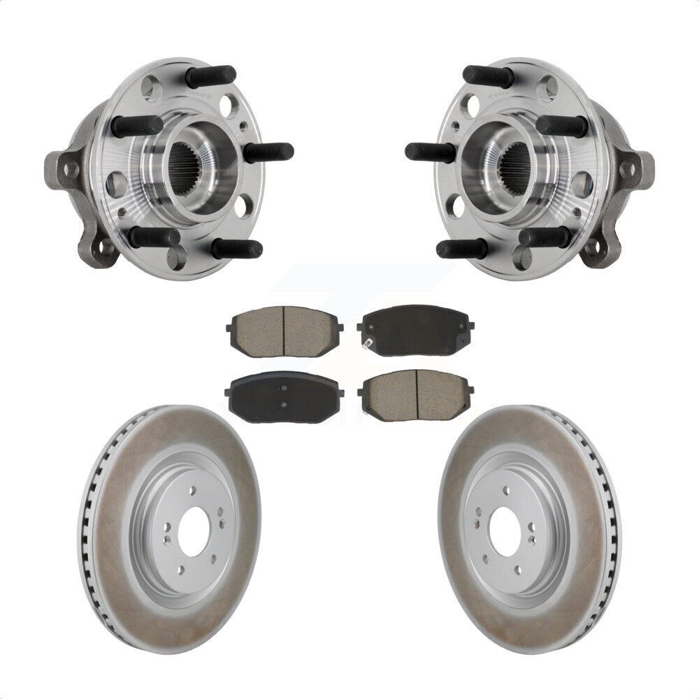 Kit de plaquettes de Rotor de frein enduites d'assemblage de roulement de moyeu avant, pour Hyundai Sonata Kia K