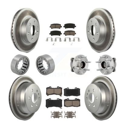 Kit de chaussures de plaquettes de Rotor de frein enduites de roulement de moyeu avant et arrière (10 pièces) pour Chevrolet GM