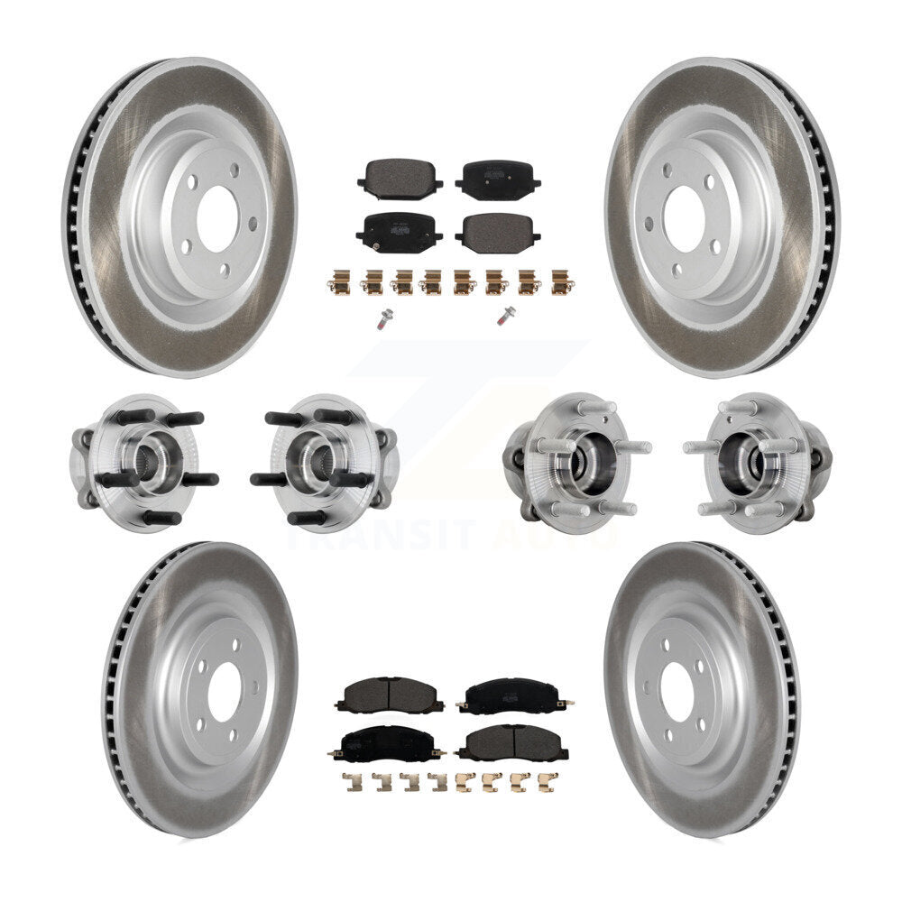 Kit de plaquettes de Rotor de frein revêtues de roulement de moyeu avant et arrière (10 pièces) pour Lincoln Aviator AW