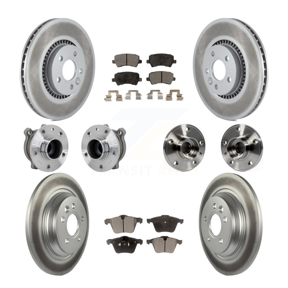 Kit de plaquettes de rotor de frein à disque revêtues de roulement de moyeu avant et arrière (10 pièces) pour Volvo S60 V7