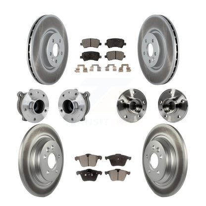 Kit de plaquettes de rotor de frein à disque revêtues de roulement de moyeu avant et arrière (10 pièces) pour Volvo S60 V7