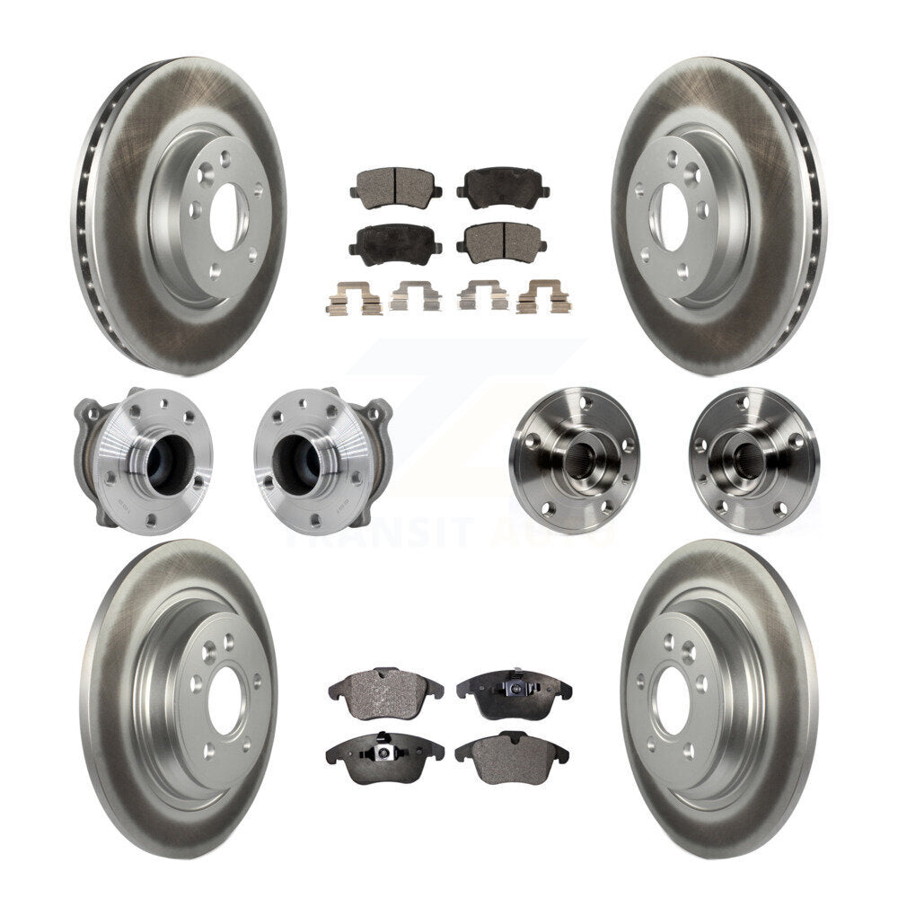 Kit de plaquettes de rotor de frein revêtues de roulement de moyeu avant et arrière (10 pièces) pour Volvo S60 FW 13-14