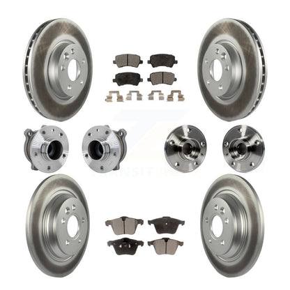 Kit de rotors et plaquettes de frein à disque revêtus de roulement de moyeu avant et arrière (10 pièces) pour Volvo V7