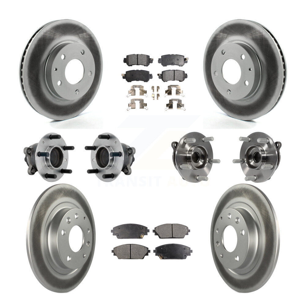 Kit de plaquettes de rotor de frein, roulement de moyeu avant et arrière (10 pièces) pour Mazda CX-3 FW 16-18