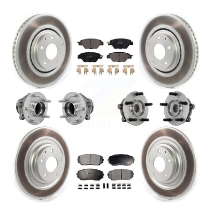 Kit de plaquettes de rotor de frein, roulement de moyeu avant et arrière (10 pièces) pour Mazda CX-9 FW 16-21