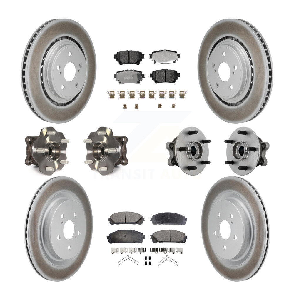 Kit de plaquettes de Rotor de frein, roulement de moyeu avant et arrière (10 pièces) pour Toyota Highlander AW