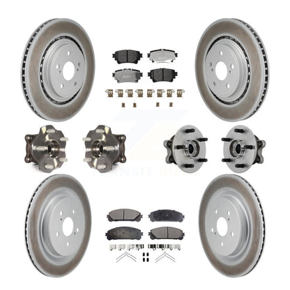 Kit de plaquettes de Rotor de frein, roulement de moyeu avant et arrière (10 pièces) pour Toyota Highlander AW