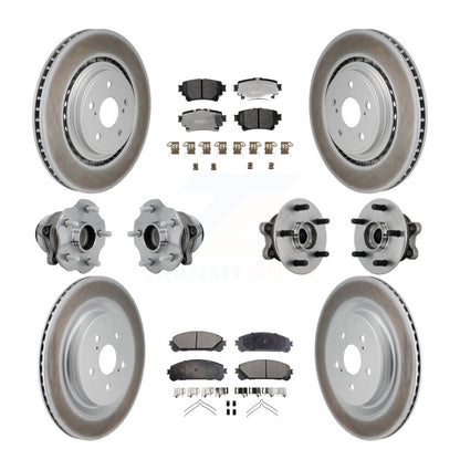 Kit de plaquettes de Rotor de frein, roulement de moyeu avant et arrière (10 pièces) pour Toyota Highlander FW