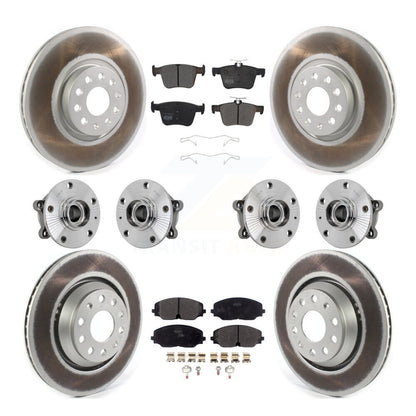 Kit de plaquettes de rotor de frein, roulement de moyeu avant et arrière (10 pièces) pour Volkswagen Atlas AW