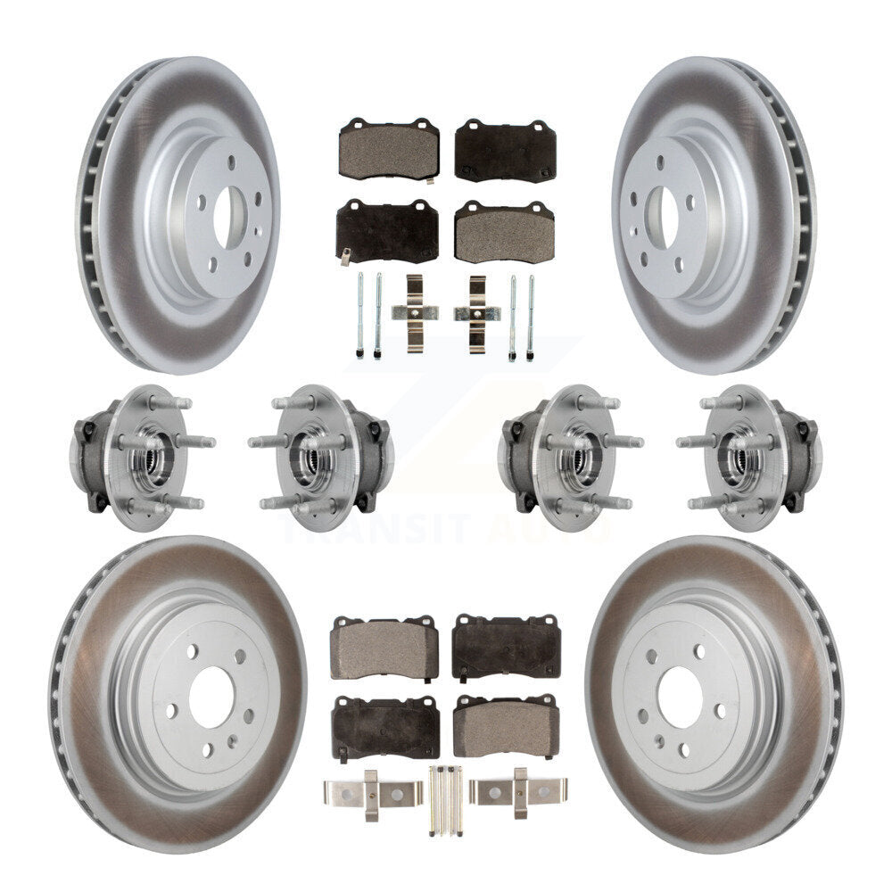 Kit de rotors et plaquettes de frein à disque revêtus de roulements de moyeu avant et arrière (10 pièces) pour Tesla