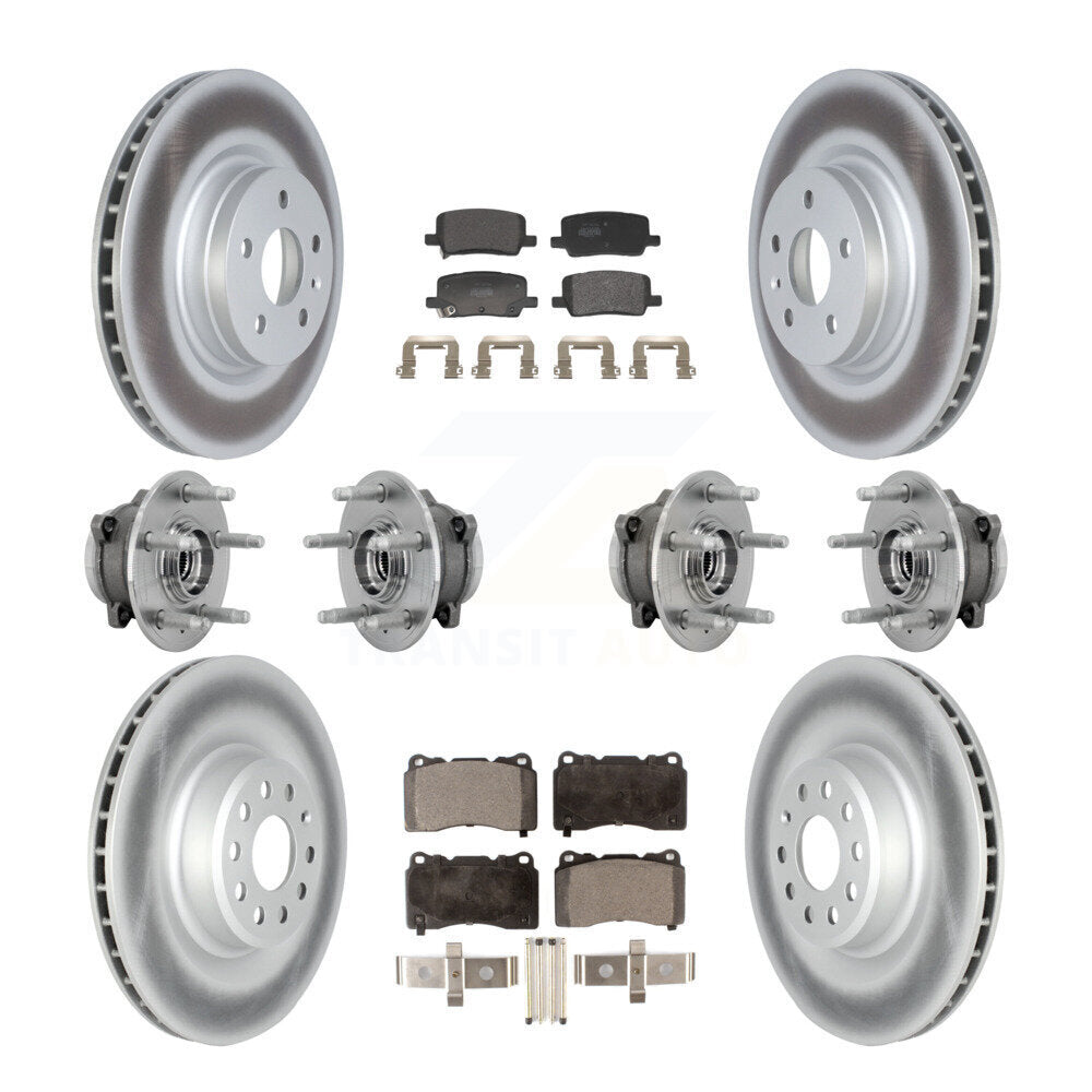 Kit de plaquettes de rotor de frein revêtues de roulement de moyeu avant et arrière (10 pièces) pour Tesla X 2017 – 2019