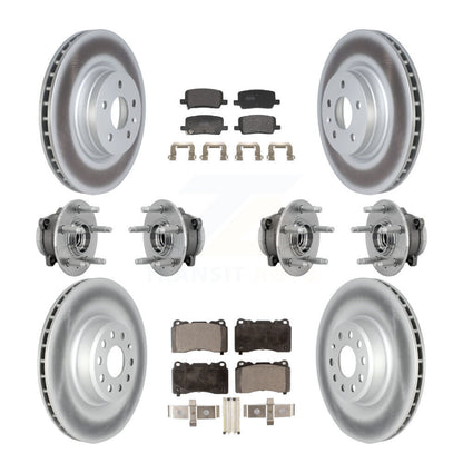 Kit de plaquettes de rotor de frein revêtues de roulement de moyeu avant et arrière (10 pièces) pour Tesla X 2017 – 2019