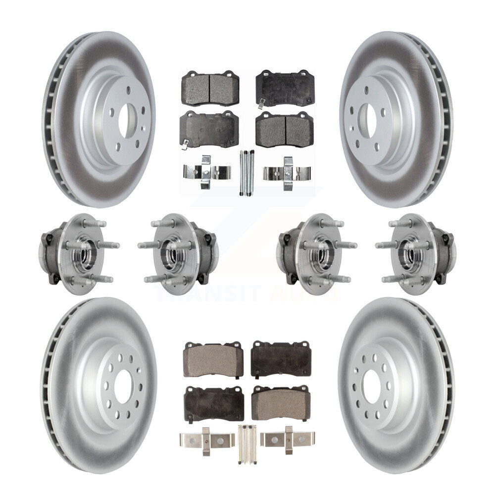 Kit de plaquettes de rotor de frein revêtues de roulement de moyeu avant et arrière (10 pièces) pour Tesla X 2017 – 2019