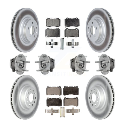 Kit de plaquettes de rotor de frein revêtues de roulement de moyeu avant et arrière (10 pièces) pour Tesla X 2017 – 2019